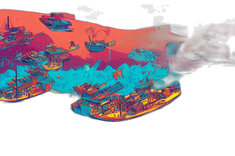 crown, concept art, vaporwave, 3d render transparent PNG cut-out