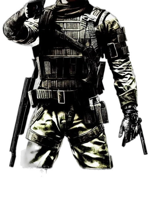 weapon, jacket, staff, robot transparent PNG cut-out