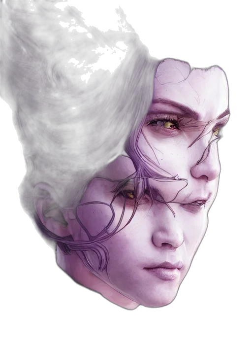 face, mask, crown, creature transparent PNG cut-out