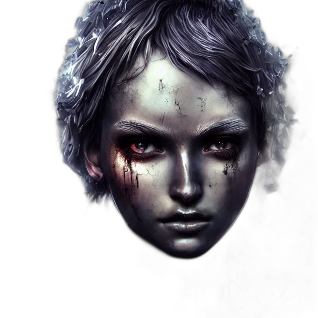 face, mask, creature, robot transparent PNG cut-out