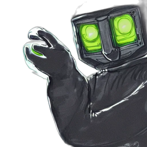 robot, mask, jacket, creature transparent PNG cut-out