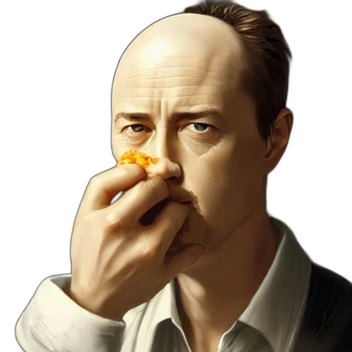 food, face, mask, photorealistic transparent PNG cut-out