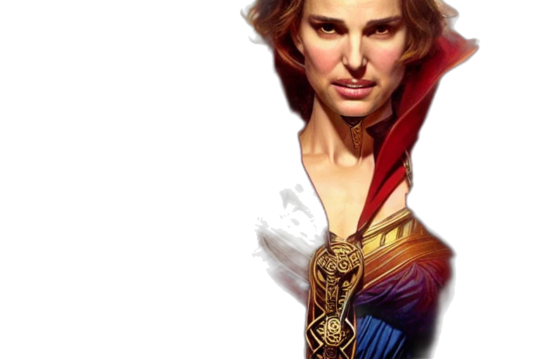 face, sword, staff, fantasy art transparent PNG cut-out