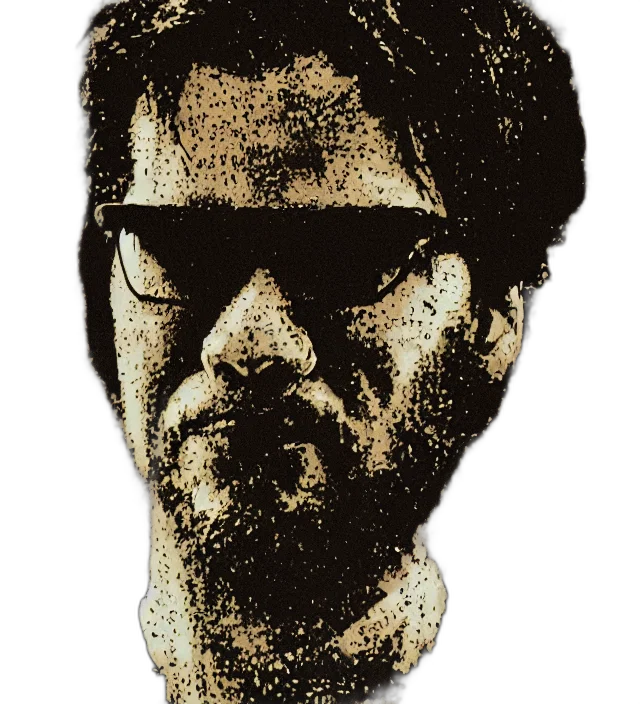 face, staff, mask, comic book art transparent PNG cut-out