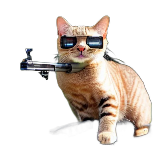 weapon, staff, animal, robot transparent PNG cut-out