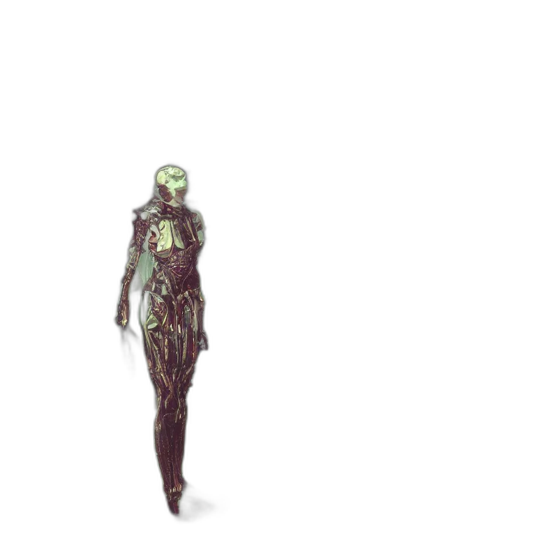 robot, creature, staff, mask transparent PNG cut-out