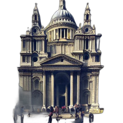 building, crown, concept art, 3d render transparent PNG cut-out