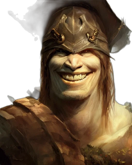 face, mask, staff, fantasy art transparent PNG cut-out