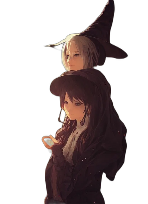 hat, staff, mask, dress transparent PNG cut-out