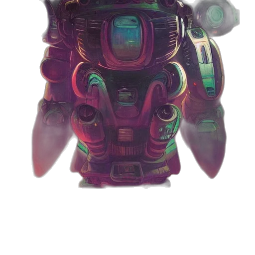 robot, mask, weapon, creature transparent PNG cut-out