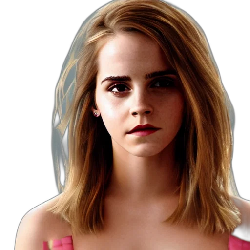face, hair, dress, photorealistic transparent PNG cut-out