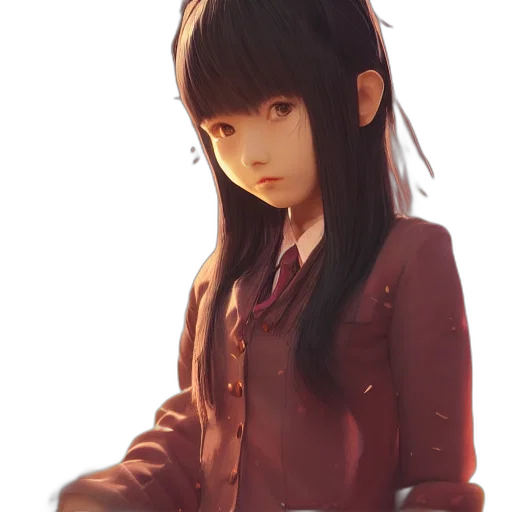 jacket, face, staff, creature transparent PNG cut-out