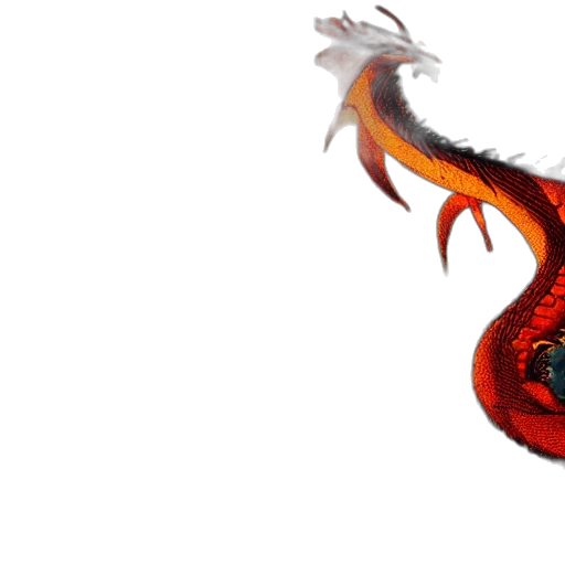 dragon, staff, creature, animal transparent PNG cut-out