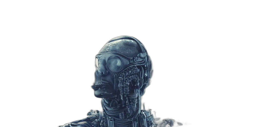 robot, face, mask, creature transparent PNG cut-out