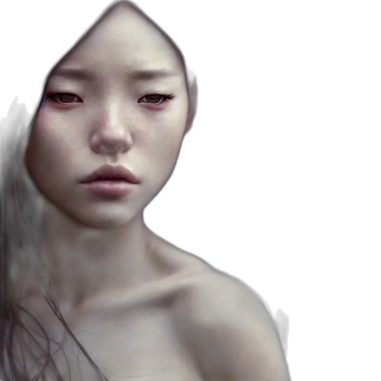 face, photorealistic, 3d render, concept art transparent PNG cut-out