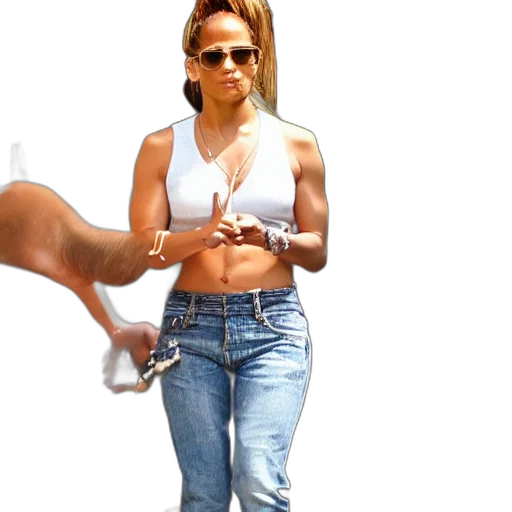 3d render, photorealistic, jennifer, lopez transparent PNG cut-out