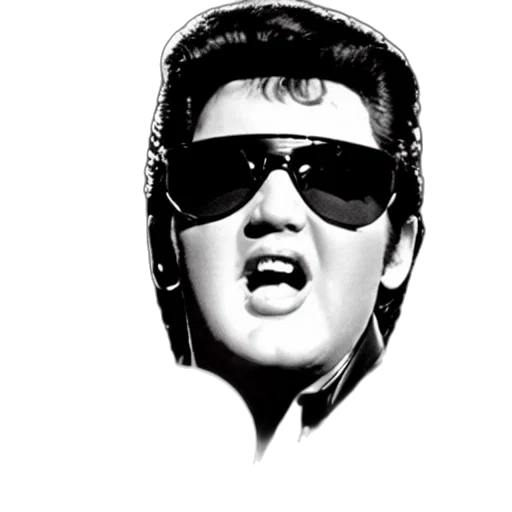 photorealistic, cartoon, 3d render, elvis transparent PNG cut-out