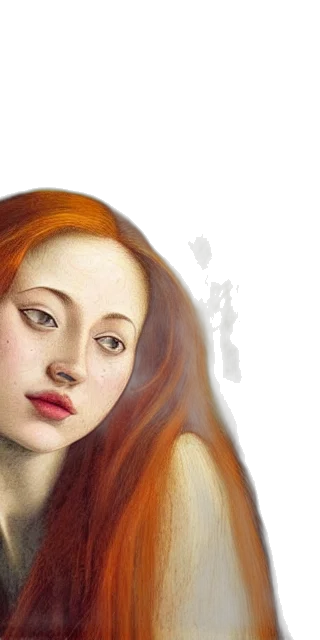 face, photorealistic, oil painting, fantasy art transparent PNG cut-out
