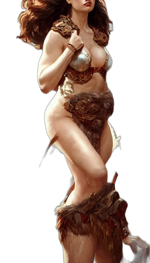 dress, dragon, creature, staff transparent PNG cut-out