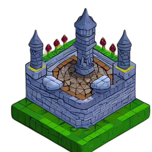 crown, building, dragon, pixel art transparent PNG cut-out