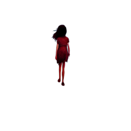 dress, robot, hair, creature transparent PNG cut-out