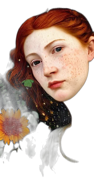 face, flower, mask, crown transparent PNG cut-out