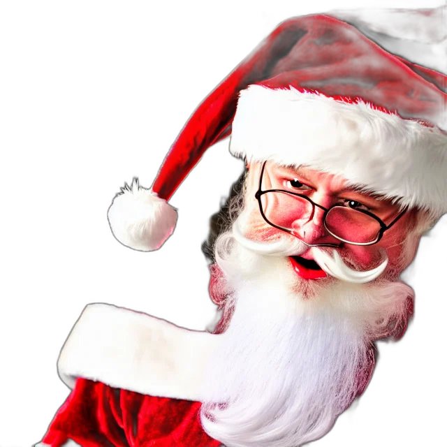 drunk, santa, crashing, his transparent PNG cut-out