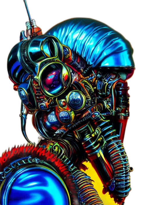 robot, mask, face, cyberpunk transparent PNG cut-out