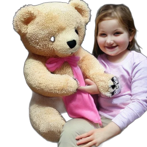 photorealistic, 3d render, pink, teddy transparent PNG cut-out