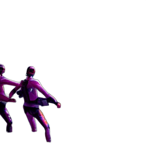 robot, 3d render, concept art, vaporwave transparent PNG cut-out