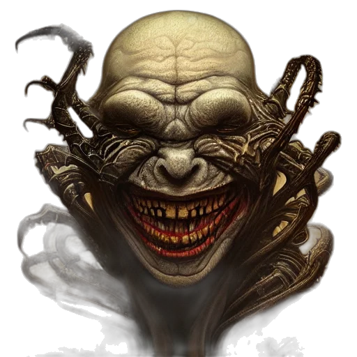 creature, mask, face, concept art transparent PNG cut-out