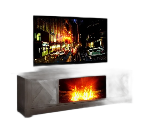 furniture, concept art, 3d render, fire transparent PNG cut-out