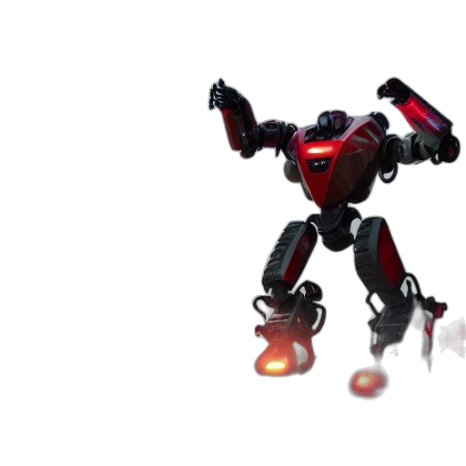 robot, weapon, 3d render, concept art transparent PNG cut-out