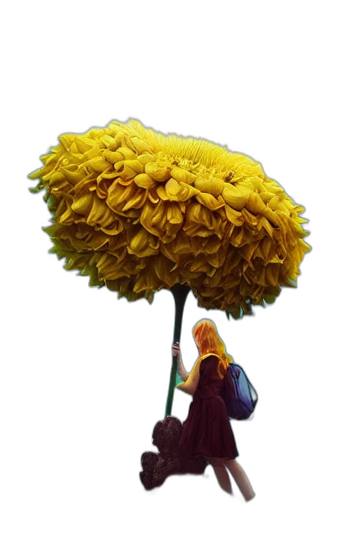 umbrella, flower, staff, tree transparent PNG cut-out