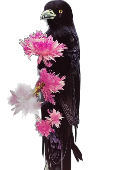 dress, flower, staff, animal transparent PNG cut-out