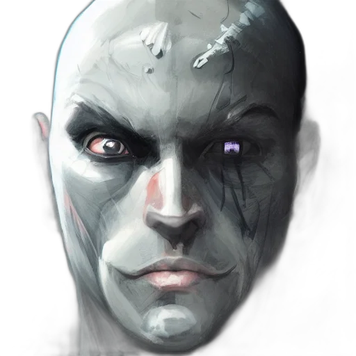 face, mask, robot, creature transparent PNG cut-out