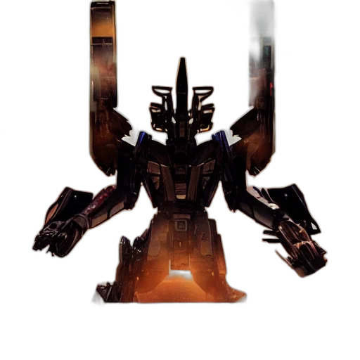 robot, weapon, concept art, 3d render transparent PNG cut-out
