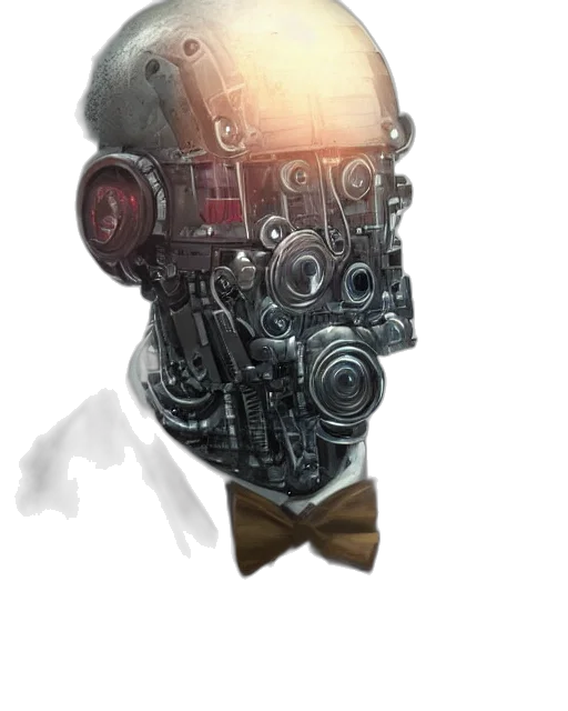 robot, mask, face, weapon transparent PNG cut-out
