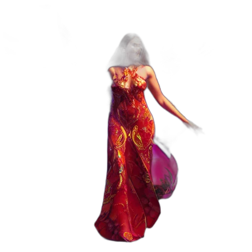dress, umbrella, hat, dragon transparent PNG cut-out