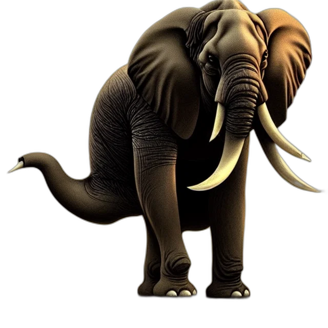 animal, creature, concept art, 3d render transparent PNG cut-out