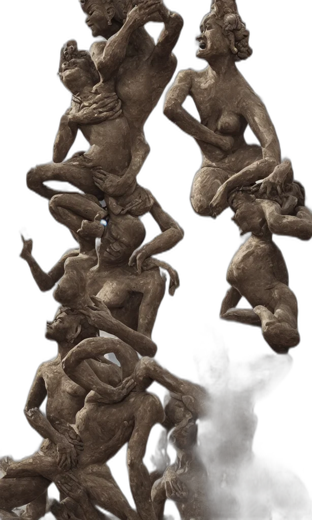 creature, jewelry, mask, staff transparent PNG cut-out