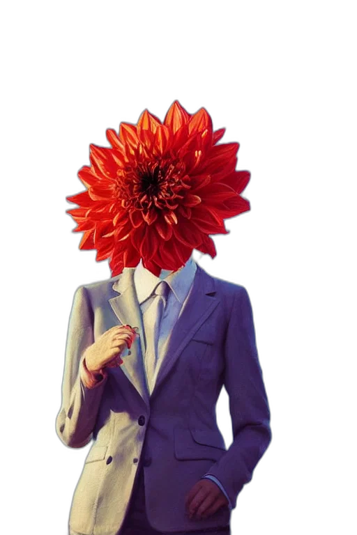 flower, jacket, mask, crown transparent PNG cut-out