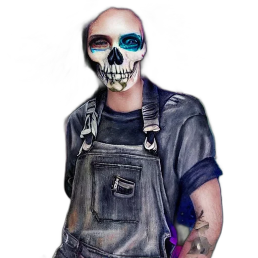mask, staff, face, photorealistic transparent PNG cut-out