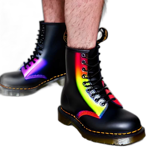 shoes, cyberpunk, 3d render, vaporwave transparent PNG cut-out