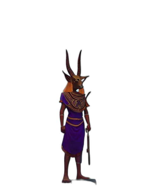 staff, mask, creature, dress transparent PNG cut-out