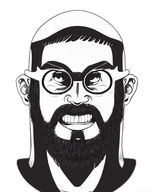 face, staff, cartoon, comic book art transparent PNG cut-out