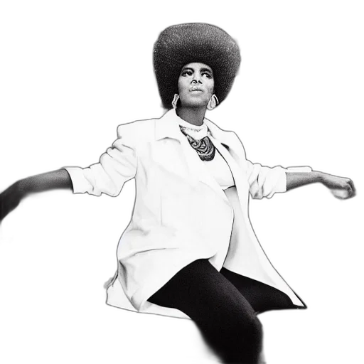jacket, hat, hair, staff transparent PNG cut-out