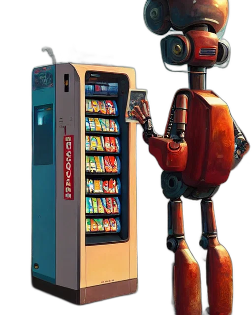 robot, concept art, cyberpunk, 3d render transparent PNG cut-out