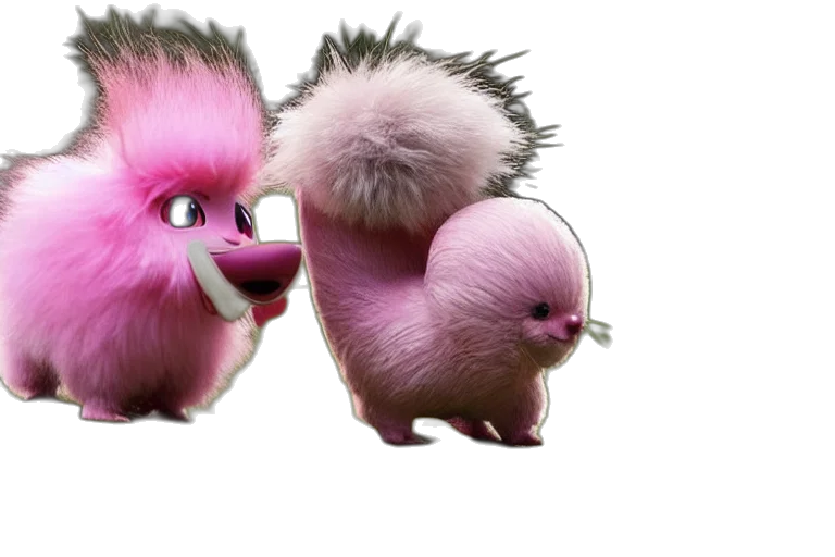 hair, creature, animal, 3d render transparent PNG cut-out