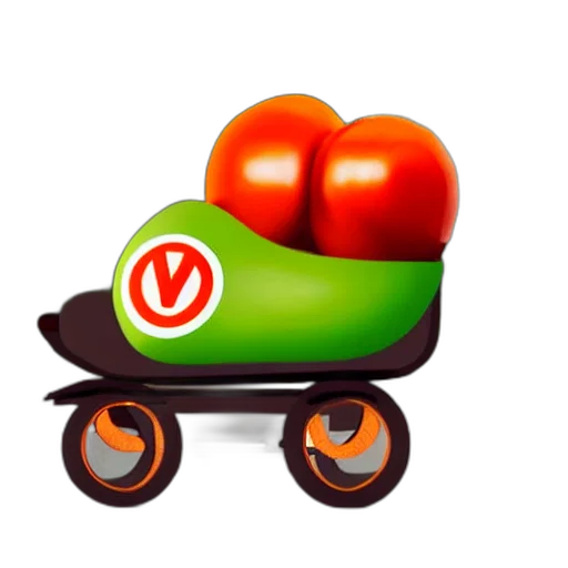 food, car, 3d render, photorealistic transparent PNG cut-out